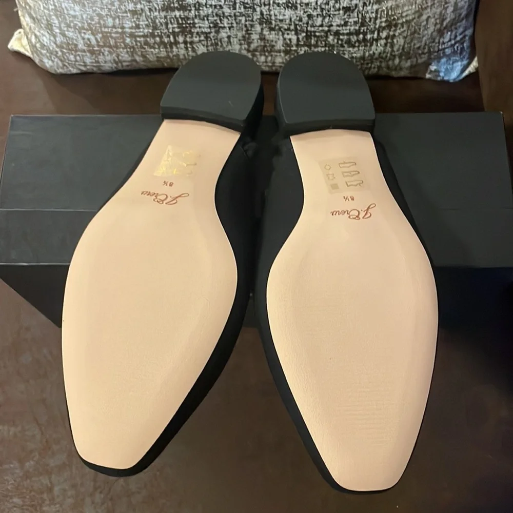 NIB J.Crew Carolyn Canvas Ruffle Mule Flats, 8.5 - Picture 7 of 7